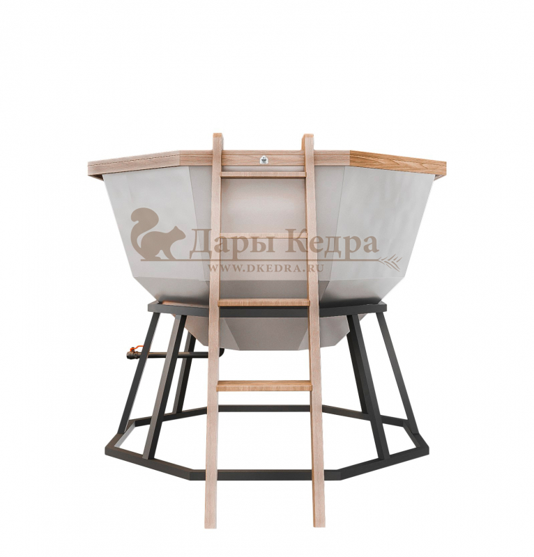 Банный чан из нержавеющей стали Ø-2000 на подставке